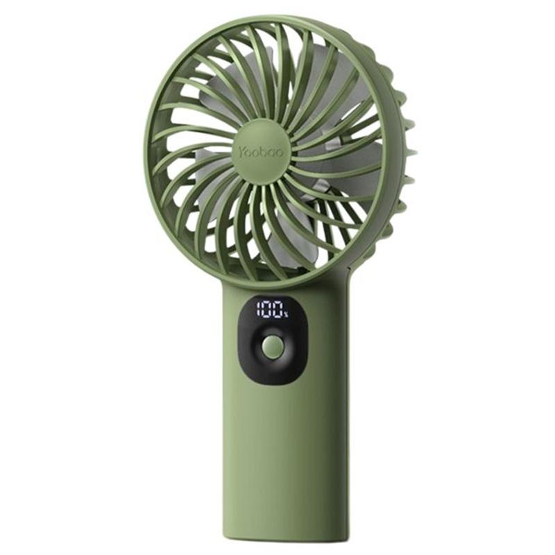 

YOOBAO Y-F3PL 10000 Handheld Fan 3 Speeds Adjustable Portable Mini Cooler Fan Green