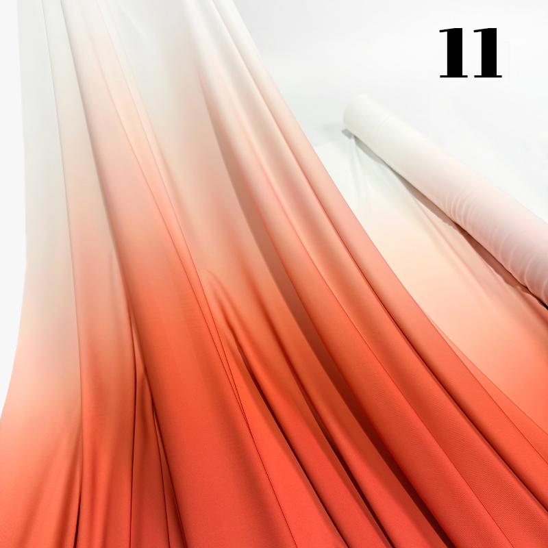 50cm Chiffon Gradient Fabric Hanfu Ancient Style Rainbow Gradient Fabric Stage Costume Design Skirt Dress DIY Sewing Material