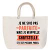 Beach Bag - PLANETEE - Rope Handle Chrystelle - Natural Cotton - Large Capacity - Printed In France