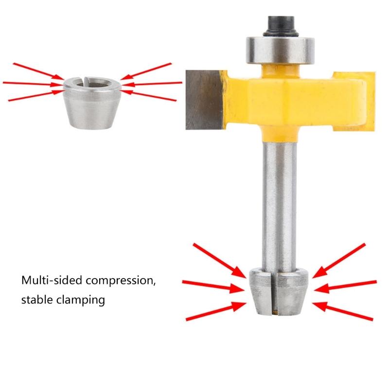 Kohlenstoffstahl-Fräser Spannzangenmuttern-Satz in mehreren Größen, einschließlich 6mm 6,35mm 8mm, für professionelle Holzbearbeitungsarbeiten