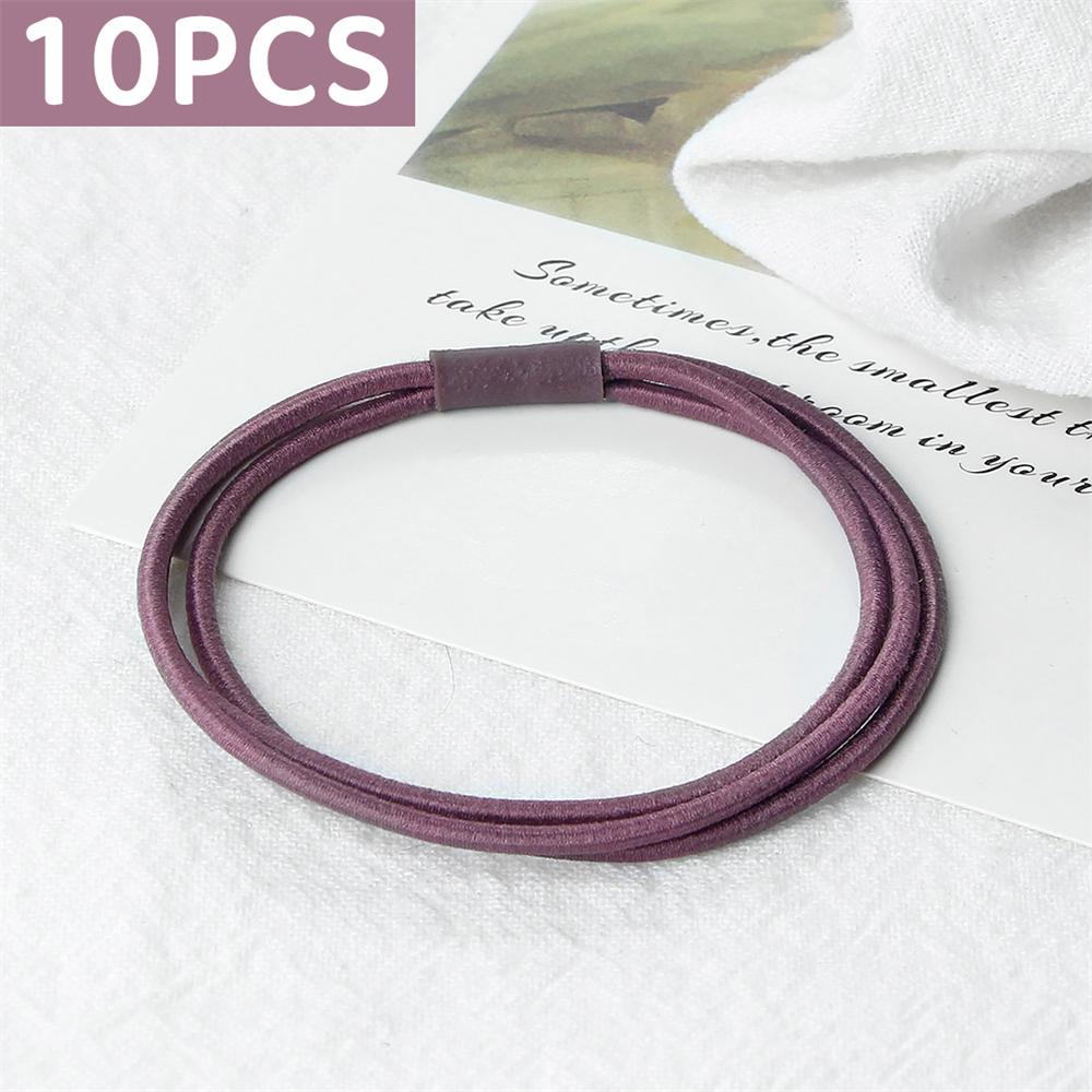 10pcs Simple Multi Loop Hair Bands Women Basic Solid Color Rubber Band Hair Accessories Headband Holder Scrunchies Gift for Girl