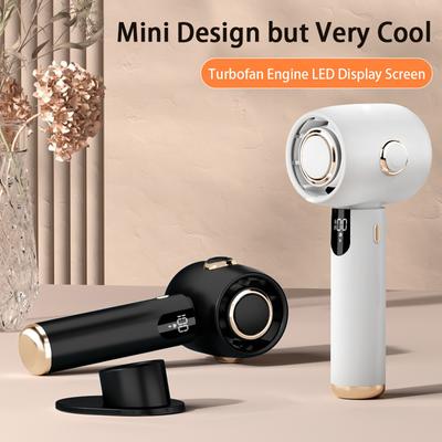 4.5W Portable Fan Cooler Rechargeable Hand Held Mini Air Conditioner Fan Small Fan Air Cooler with LED Display Screen