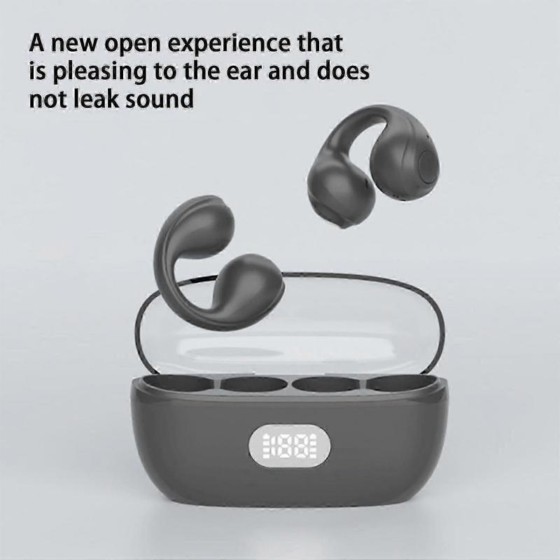 Wireless Bluetooth 5.3 Headphones, Wireless Ear Clip Headphones with Charging Box, Built-in Micropho