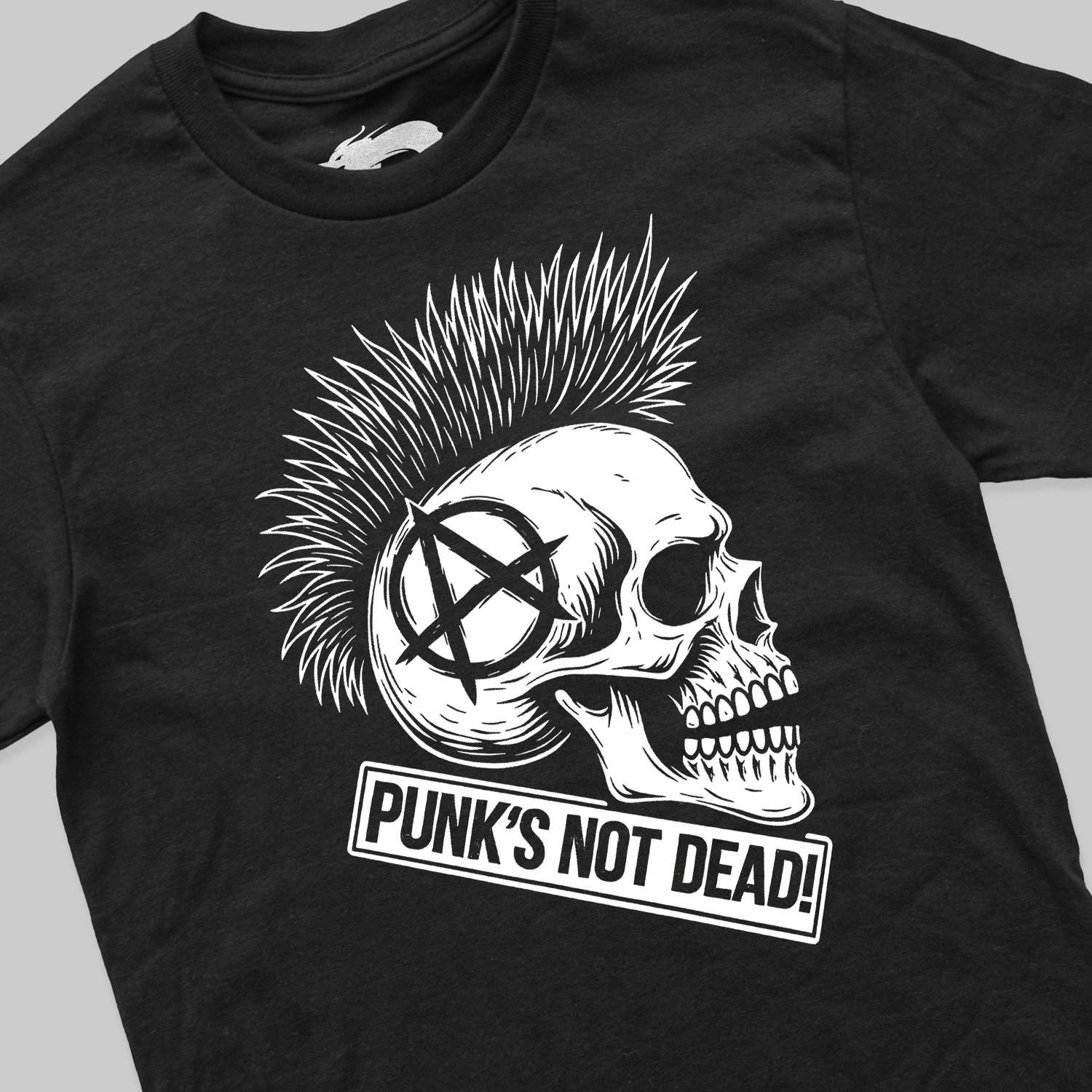 100% Cotton T-shirt Mens Tees Top mit Anarchy Punk Motiv für Rocker und Fans Musik Metal S