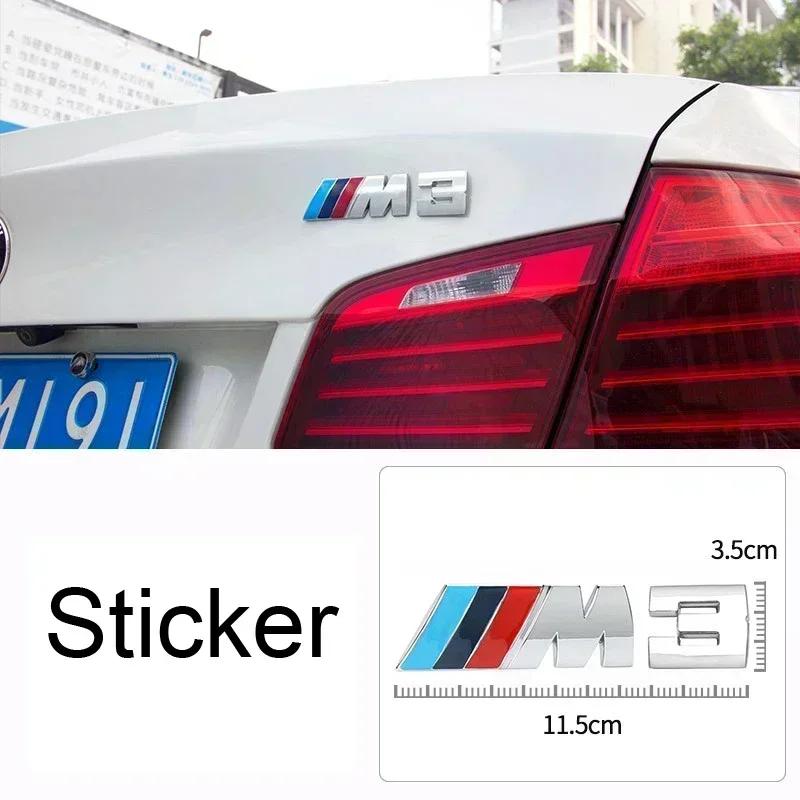 Car Badge Emblem Sticker for M Power X1 X3 X5 M3 M5 M7 G01 F20 G30 F30 E39 E87 E46 E91 E53 F80 F33 Logo Auto-Styling Accessories