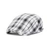 VARZAR VA Square Belt Check Hunting Cap White Check