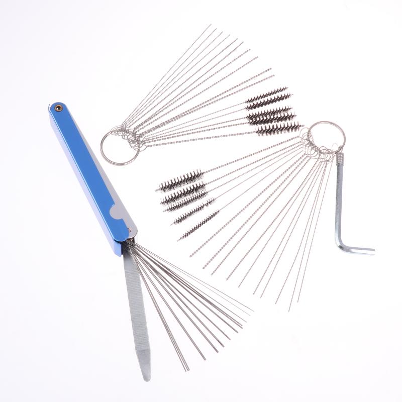 1 Set Cleaner Tool Carburetor Carbon Dirt Jet Remove Cleaning Needles Brushes For Automobile Motorcycle ATV Welder Carb Chainsaw