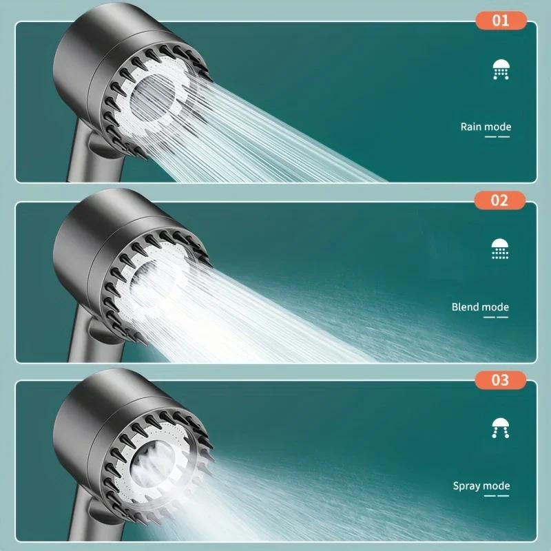 Shower showerhead High Pressure Shower Head One Button Water Stop Water Water Saving Adjustable 4 Mode Water Massage Shower Head