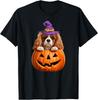 Cavalier King Charles Spaniel Witch Halloween Dog Lover T-Shirt