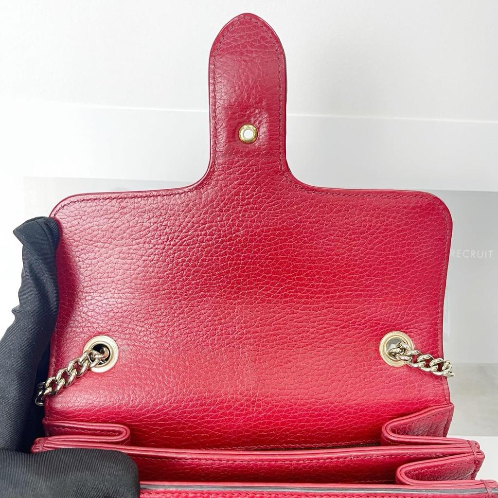 [Pre-Owned] Gold Double G Chain Shoulder Strap Crossbody Accordion Bag - Excellent #1GFSQ8G