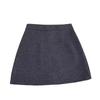 Dámská vlněná sukně áčkového střihu s vysokým pasem - Šedá/Černá, Kolekce Podzim/Zima 2024