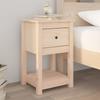 Day and Night - Day and Night Solid Pine Wood Bedside Table 40x35x61.5 Cm