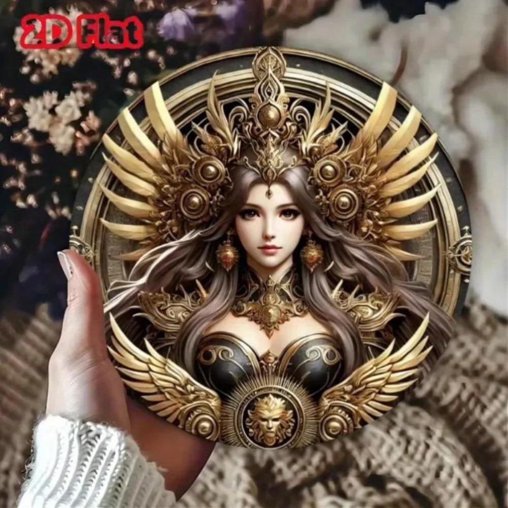 Metal Sign Egyptian Queen Cartoon Wall Art UV Scratch Resistant Home Office Cafe Decor