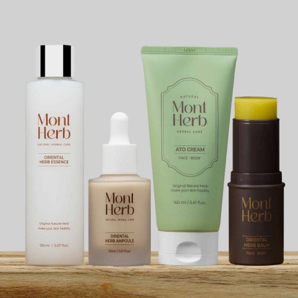 Montherb 4 Quick Drying Set  Essence Essence 150ml + Essence 30ml + Ato Cream 160ml + Essence Balm 50g NONE