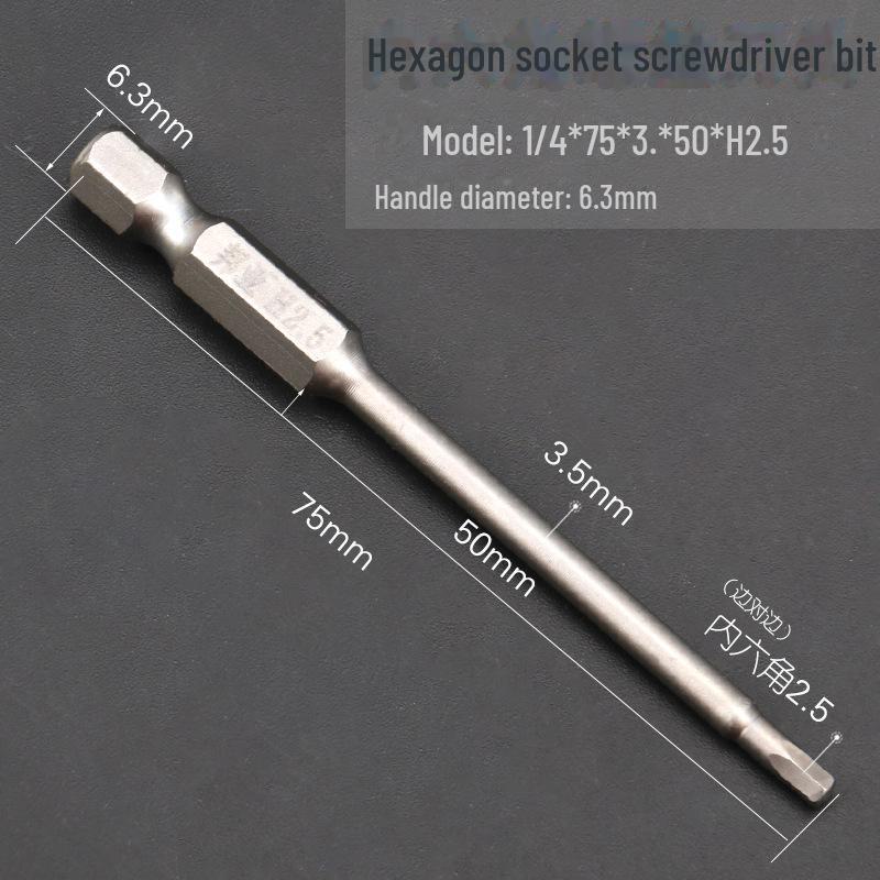 Bangye S2 Stahl Magnetischer Sechskant-Druckluftschraubendreher-Bohrer-Set 1,5–6 mm