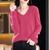 Pullover Sweaters For Women V Neck Soft Lightweight Loungewear Breathable Loose Fit Long Sleeve Travel Sweater Tops