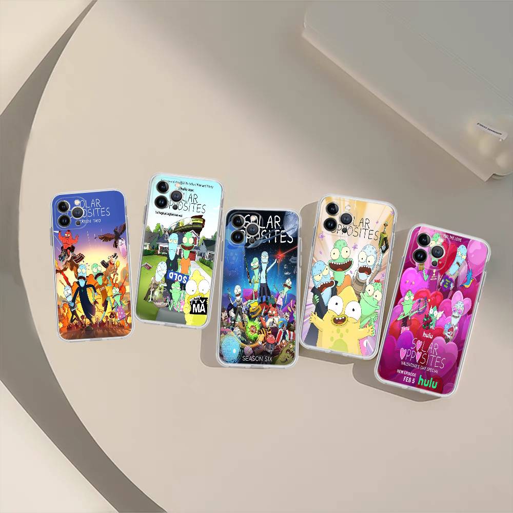 S-Solar O-Opposites Cartoon For IPhone 17 16 15 14 13 12 11 Pro Max Plus Phone Case High End Silicone