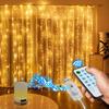 USB-Fernbedienung Kupferdraht Vorhang Herz LED Dekorative Lichter für Hochzeiten & Festivals