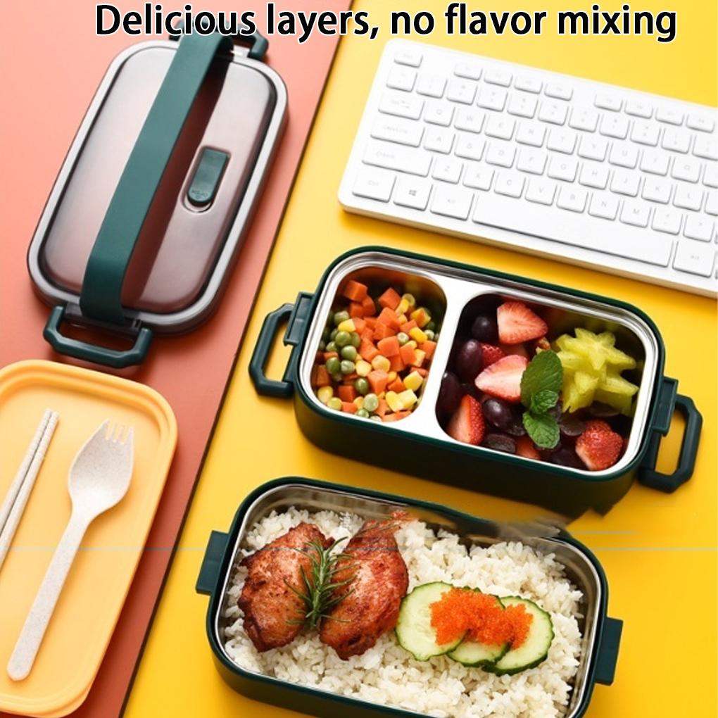 Office Picnic Bento Box Stainless Steel Portable Bento Lunch Box For Kids School Children Salad Fruit Food Storage Container Box