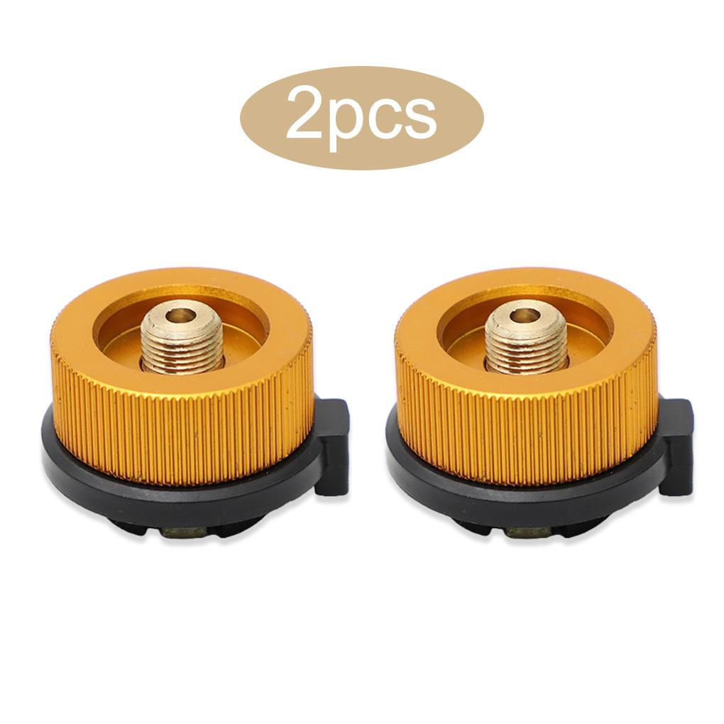 Pack of 2 Camping Stove Adapter Portable Cylinder Burner Valve Converter Outdoor Hiking Survival Cooking Accessory