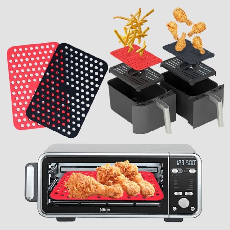 Reusable Air Fryer Paper Rectangular Air Fryer Mat Silicone Air Fryer Accessory