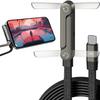 240W Szybkie ładowanie PD Składany stojak na telefon z obracanym o 360° kablem do ładowania i transmisji danych 2 w 1 Dla iPhone 7 8 Plus 11 12 13 14 Pro max