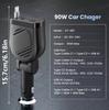 120W Retractable Car Charger 4 in 1 Fast Car Phone Charger with Cord USB C Car Adapter for Phone Tablet Laptop Devices