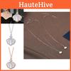 Chic Titanium Steel Necklace Featuring Shell Design And Dazzling Zircon For Everyday Wear