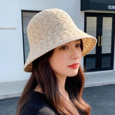Woven Straw Bucket Hat Large Head Circumference Face Slimming Design For Summer Outdoor Activities