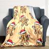 1pc Gingerbread Man Blanket Warm, Cozy, And Soft, Suitable for Sofas, Beds, Cars, And Office Use.Perfect for Camping And Travel, Making It a Great Gif