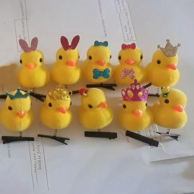 10pcs Hair Styling Tool Little Yellow Duck Hairpin Cartoon Duckbill Clip Cute Animal Headwear Hair Accessory