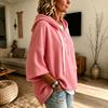 Women's Hooded Sleeve T-Shirt with Drawstring and Three-Quarter Sleeves