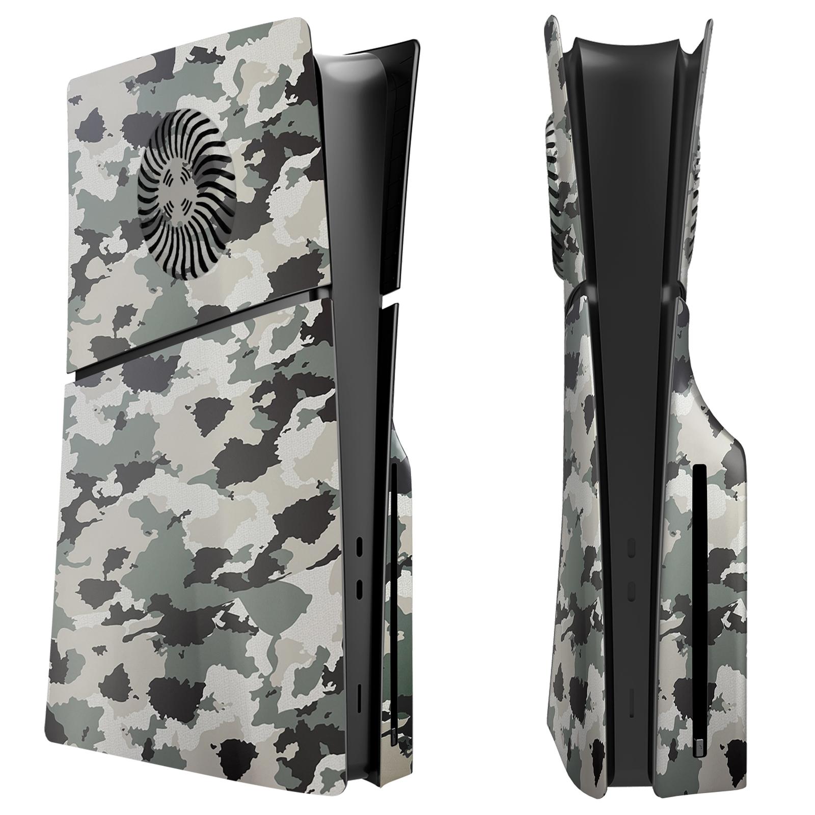 For PS5 SLIM Optical Drive Replacement Camouflage Color Protective Shell For PS5 SLIM Digital Console Ventilated Version Housing