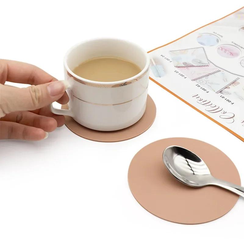 1pcs Silicone coaster and bowl mat Morandi color Nordic styleBeverage Coaster Mat Glass Hotware Decoration Tray Silicone