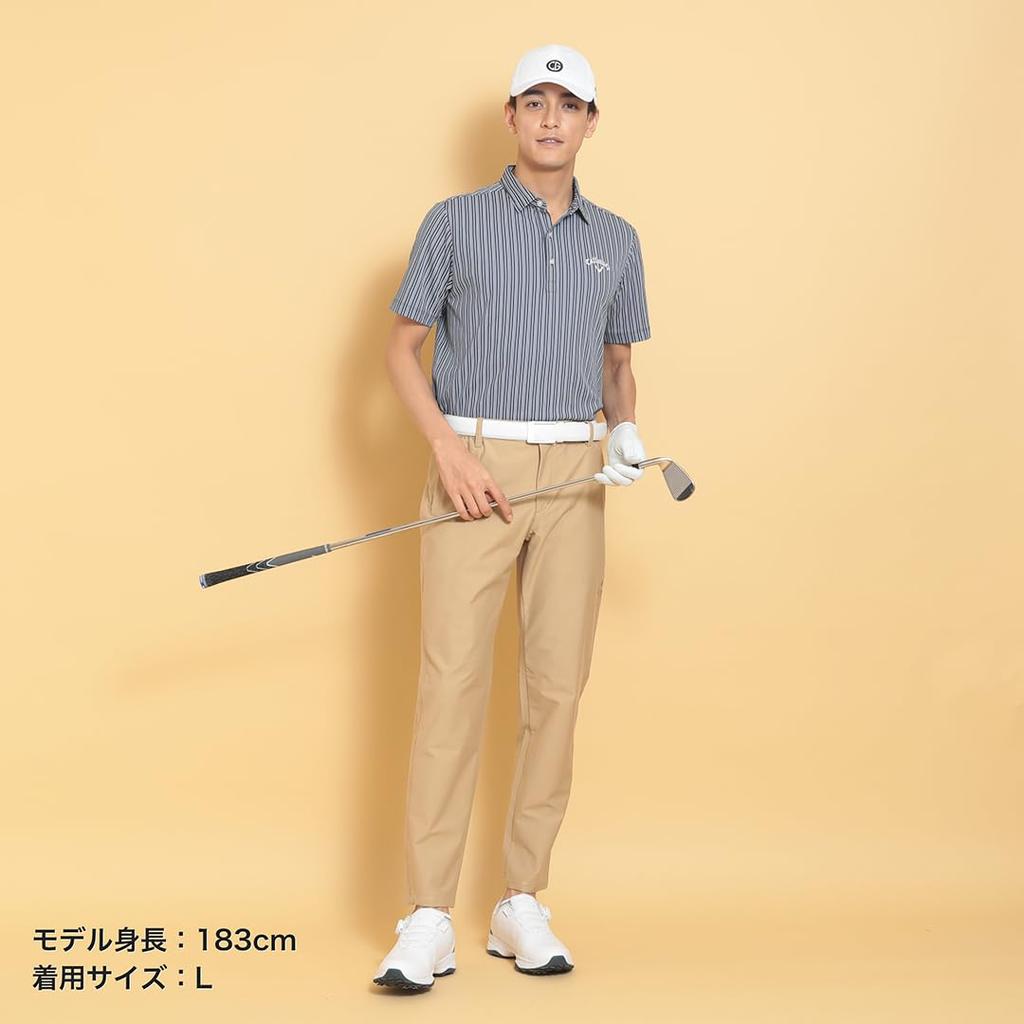 Short Sleeve Polo Shirt Quick Cool Golf C25134107 L [Callaway] Men's (Sweat Absorbent, Drying, Lining) / / 1120_Navy