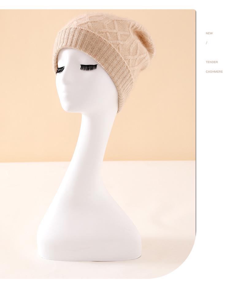 2025 Spring Women's Cashmere Cable Knit Warm Fashion Hat
