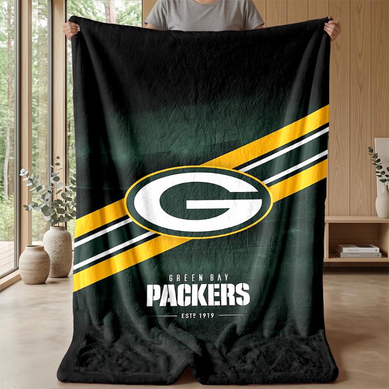 Coperta in Flanella Pile Green Bay Packers Coperta Calda e Accogliente per Divano Letto Viaggio Uso Stagionale