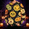 Men's Long Sleeve Sun Hoodie with Halloween Print for Outdoor Activities
