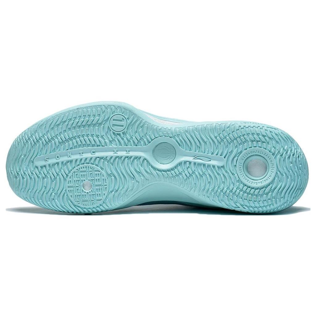 Zapatillas de Baloncesto de Caña Baja Li Ning Sonic 11 V2 Amortiguación Antideslizante para Hombre zapatillas Azul Isla ABAT045-3