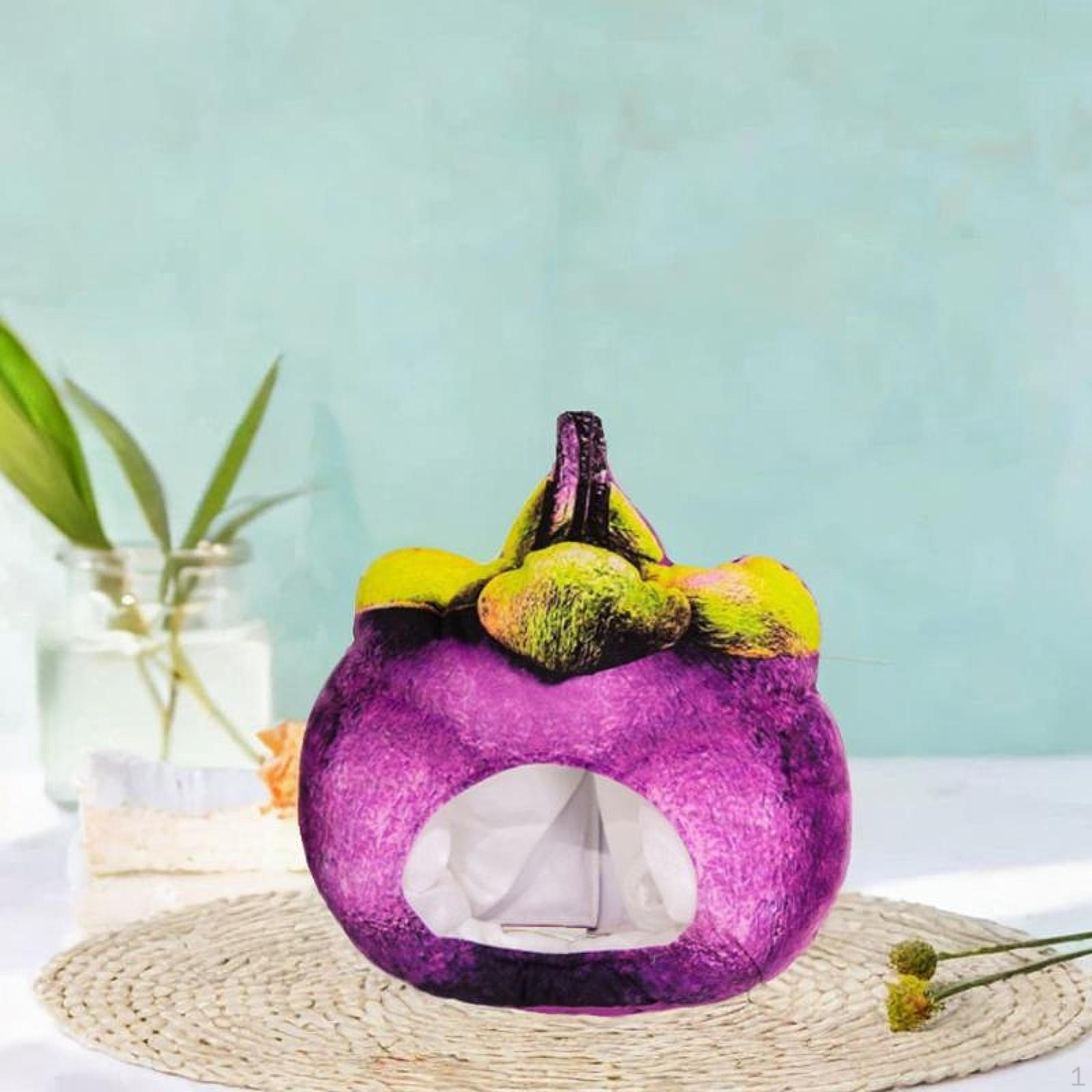 Mangosteen Headgear Novelty Gift Costume Accessory Cartoon Cute Plush Hat for Christmas