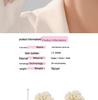 White Camellia Silver Needle Earrings - Elegant High-End Jewelry