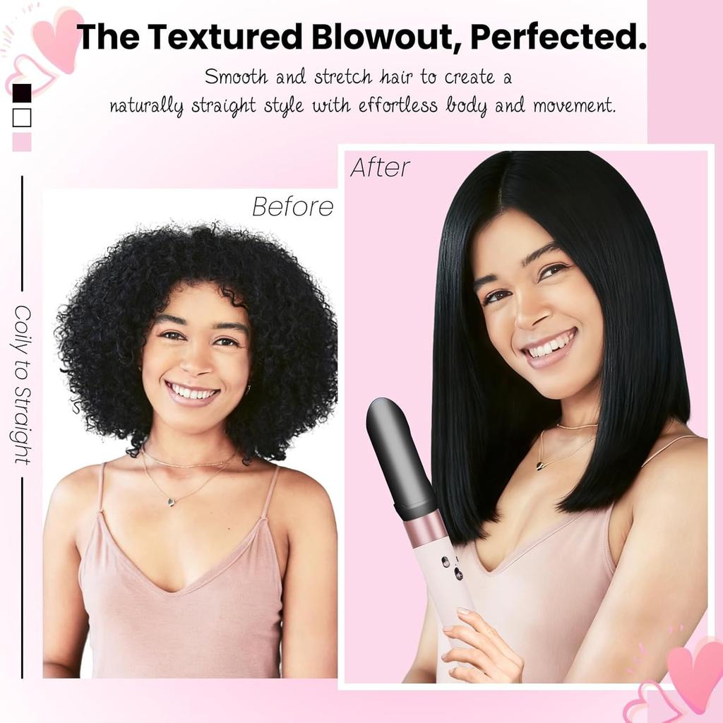 Haarglättaufsatz für Dyson Airwrap HS01 HS05 HS08, Sanfter Luftstrom Glättungsdüse für Air wrap für glattes poliertes gerades Finish