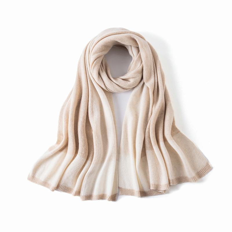 100% cashmere color matching design enlarged and widened women's shawl winter thickened warm scarf scarf