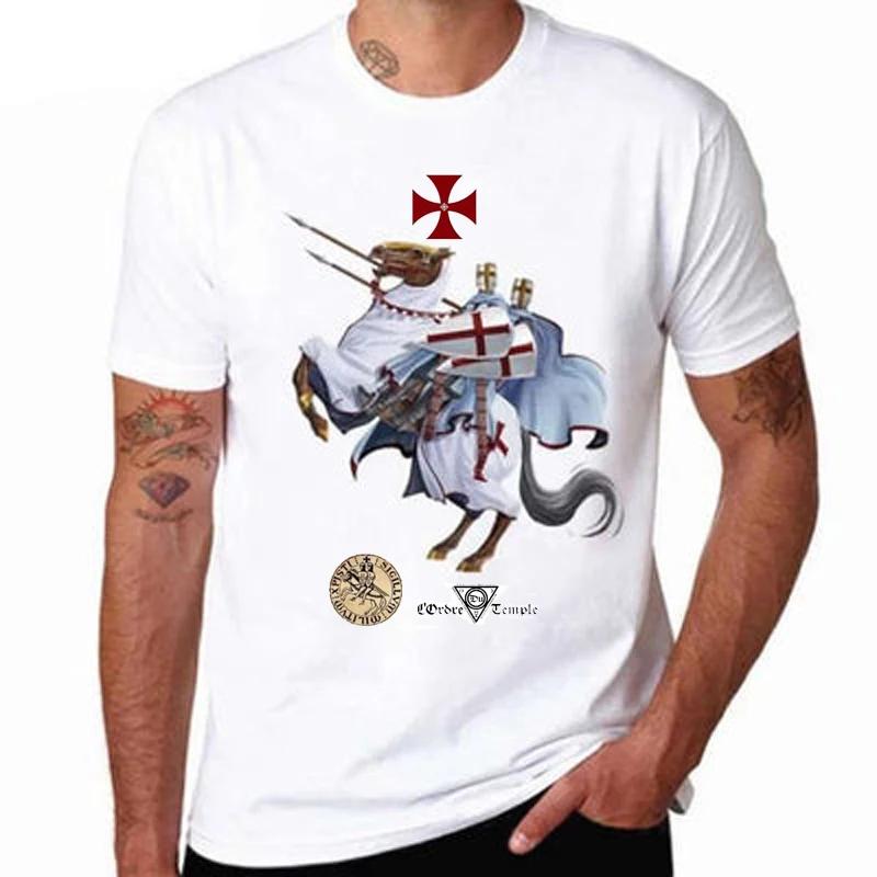 Medieval Crusaders Order of The Temple TShirt New Short Sleeve 100 Cotton ONeck Casual Unisexs Tshirt Size S3XL S