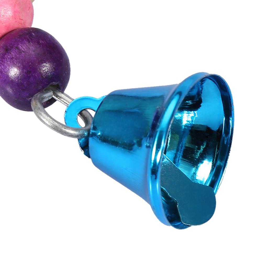 Pet Parrot Bite Chewing Toy Swing Bird Cage Accessory Hanging Wooden Toy