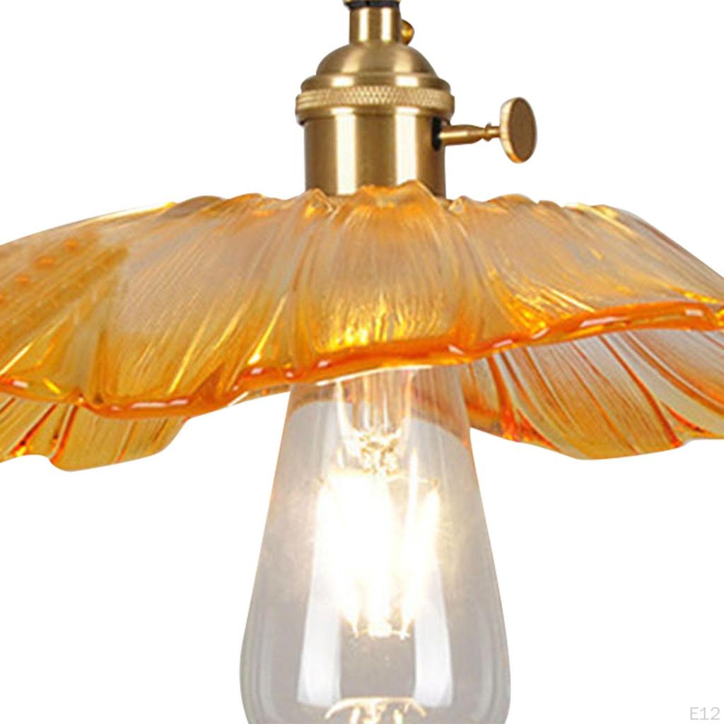 Contemporary Floral Pendant Light with Glass Shade for Home Decor