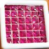 14 PIEZAS RUBÍ ROJO NATURAL 5x5 mm Gema Suelta CUADRADA CERTIFICADA Lote