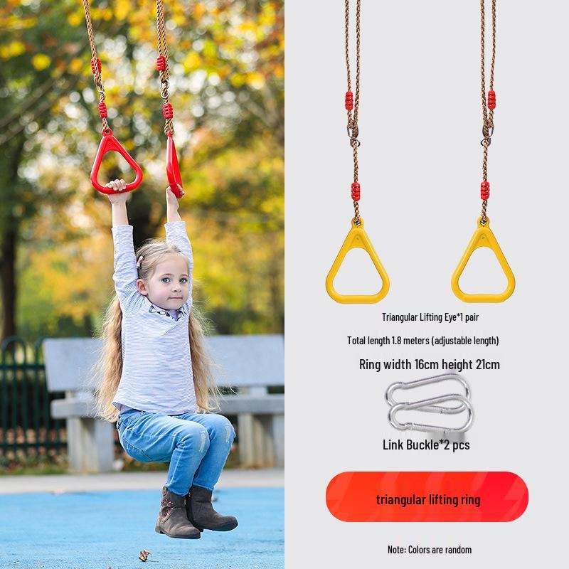 Children's Outdoor Sensory Integration Rope Ladder and Swing Set with Climbing Rings