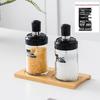Ceramic Seasoning Jar Set with Bamboo Tray