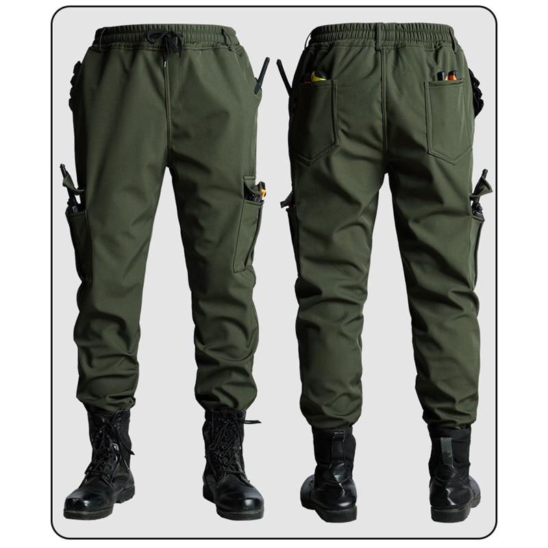 Wear-resistant Jacket Autumn And Winter Plus Velvet Cold Warmth Army Green Outdoor Overalls Suit Men's Water Jacket